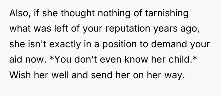 Also, if she thought nothing of tarnishing what was left...