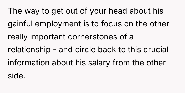 The way to get out of your head about his...