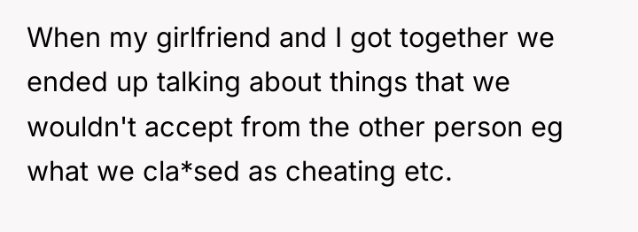 When my girlfriend and I got together we ended up...