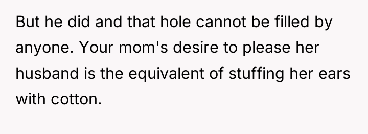 But he did and that hole cannot be filled by...