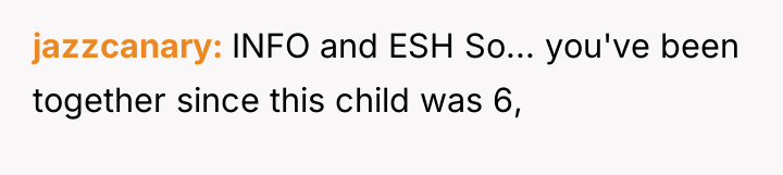 jazzcanary INFO and ESH So... you've been together since this...