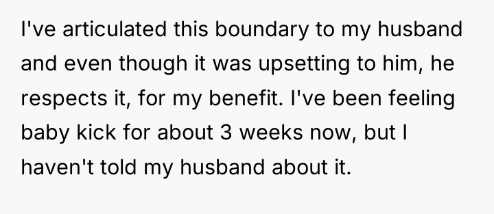 I've articulated this boundary to my husband and even though...