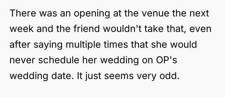 There was an opening at the venue the next week...