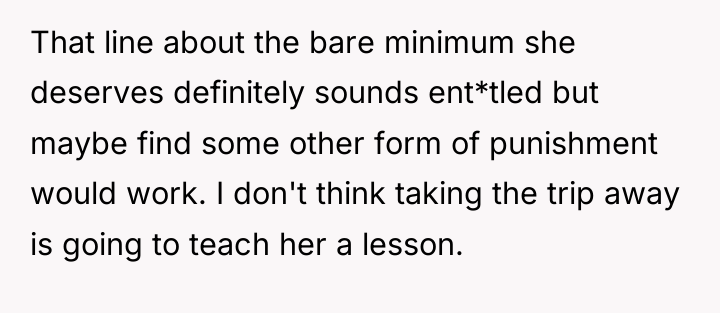 That line about the bare minimum she deserves definitely sounds...