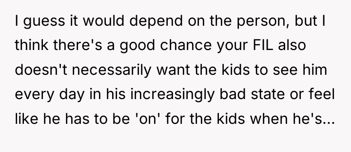 I guess it would depend on the person, but I...