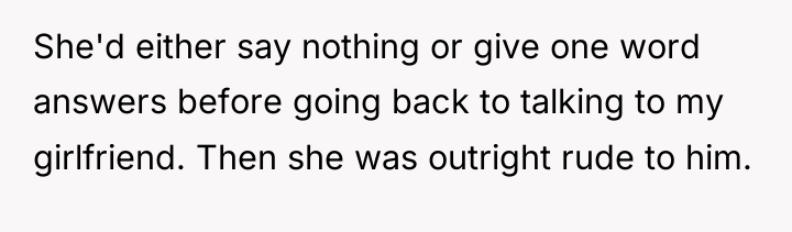 She'd either say nothing or give one word answers before...