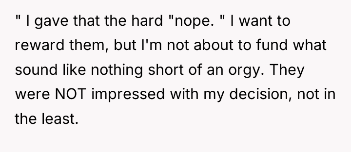 " I gave that the hard "nope. " I want...