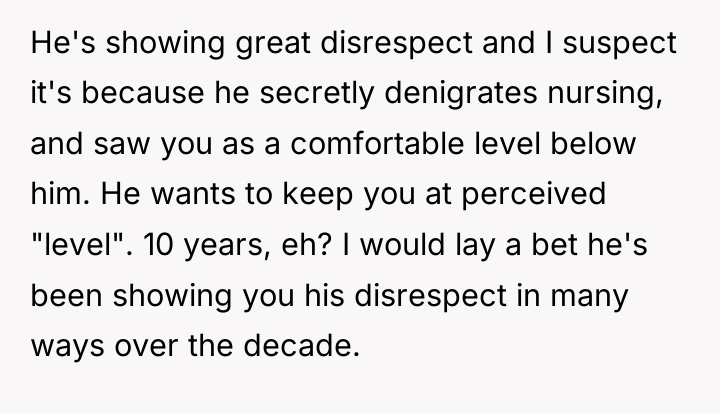 He's showing great disrespect and I suspect it's because he...