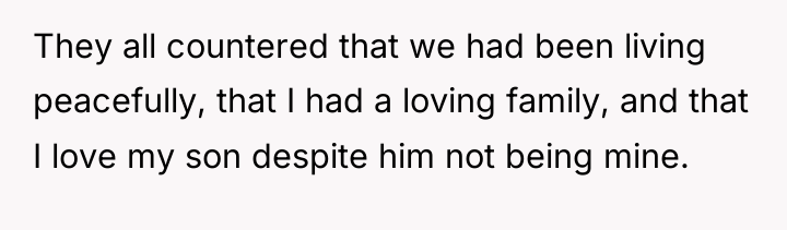 They all countered that we had been living peacefully, that...