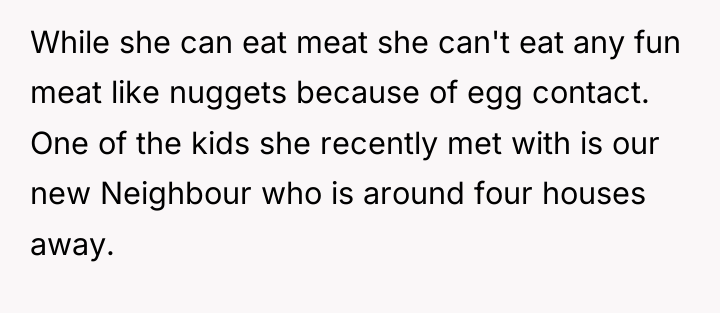 While she can eat meat she can't eat any fun...
