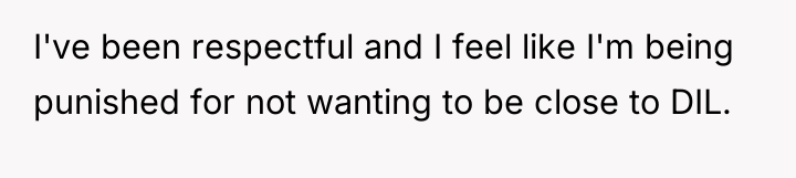 I've been respectful and I feel like I'm being punished...