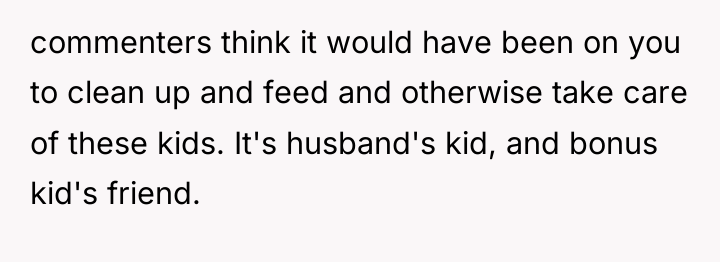 commenters think it would have been on you to clean...