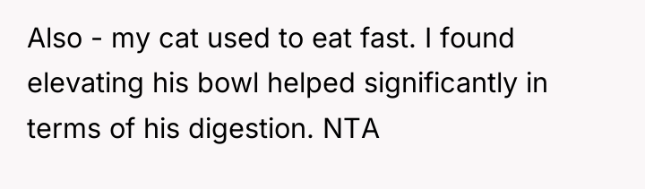 Also - my cat used to eat fast. I found...