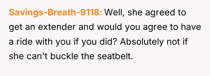 Savings-Breath-9118 Well, she agreed to get an extender and would...