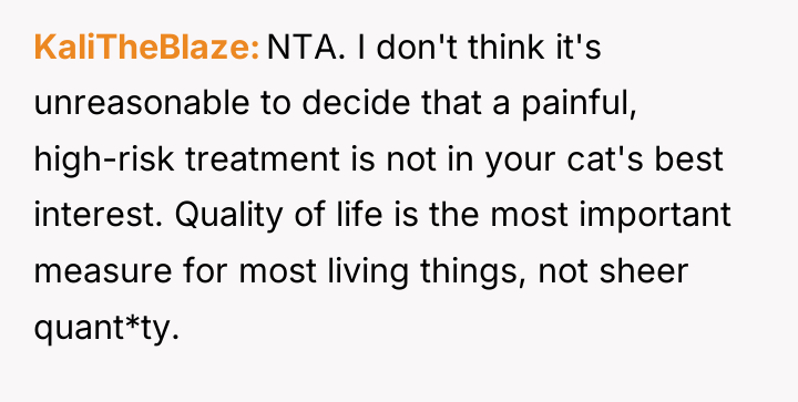 KaliTheBlaze NTA. I don't think it's unreasonable to decide that...