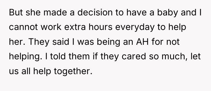 But she made a decision to have a baby and...
