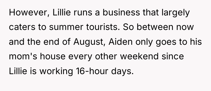 However, Lillie runs a business that largely caters to summer...