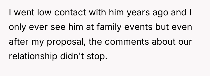 I went low contact with him years ago and I...
