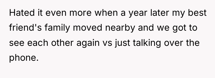 Hated it even more when a year later my best...