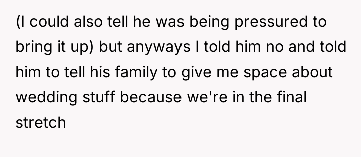 (I could also tell he was being pressured to bring...