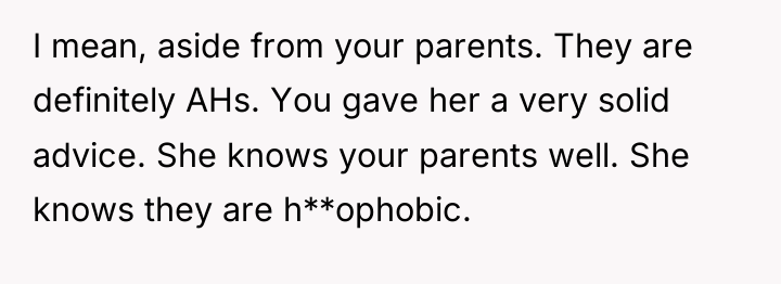 I mean, aside from your parents. They are definitely AHs....