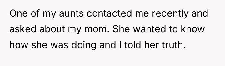 One of my aunts contacted me recently and asked about...