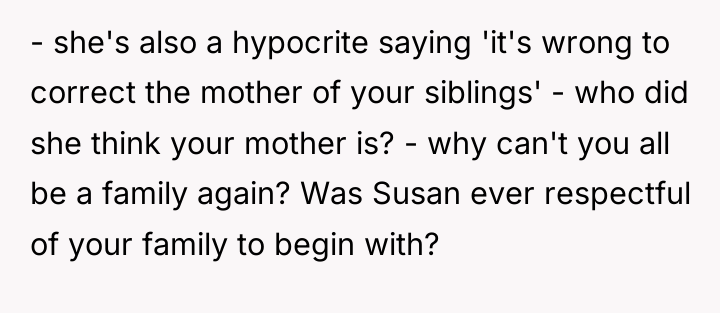 - she's also a hypocrite saying 'it's wrong to correct...