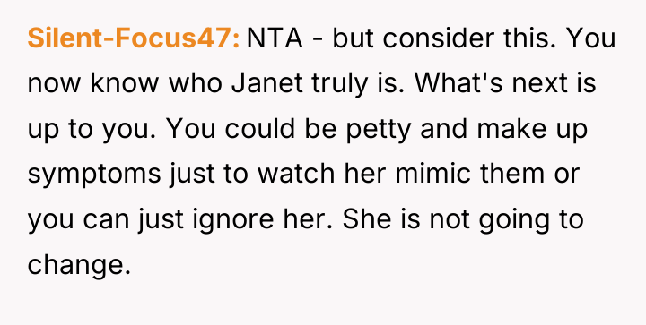 Silent-Focus47 NTA - but consider this. You now know who...