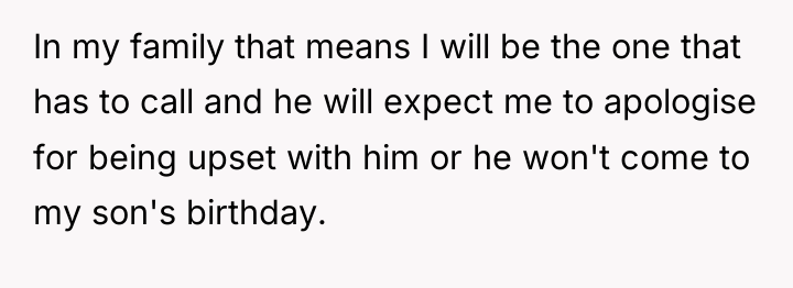 In my family that means I will be the one...