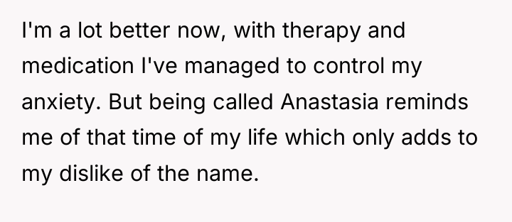 I'm a lot better now, with therapy and medication I've...