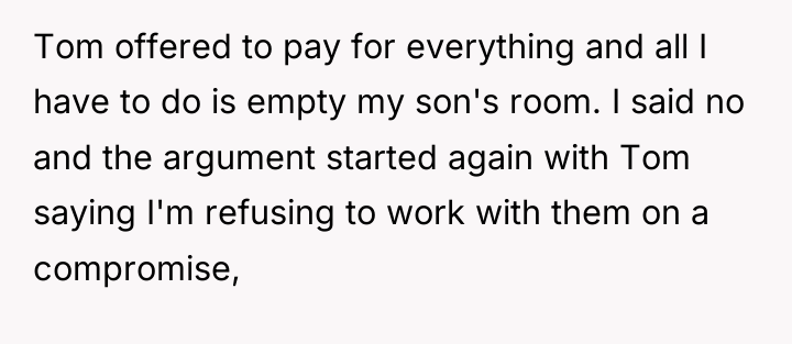 Tom offered to pay for everything and all I have...