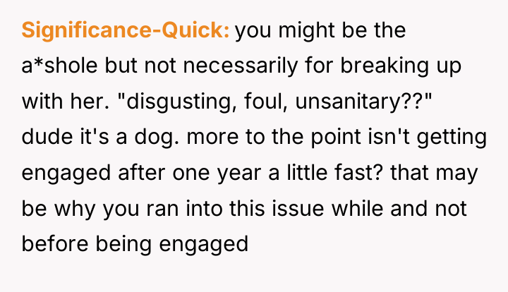 Significance-Quick you might be the a*shole but not necessarily for...