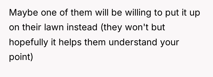 Maybe one of them will be willing to put it...