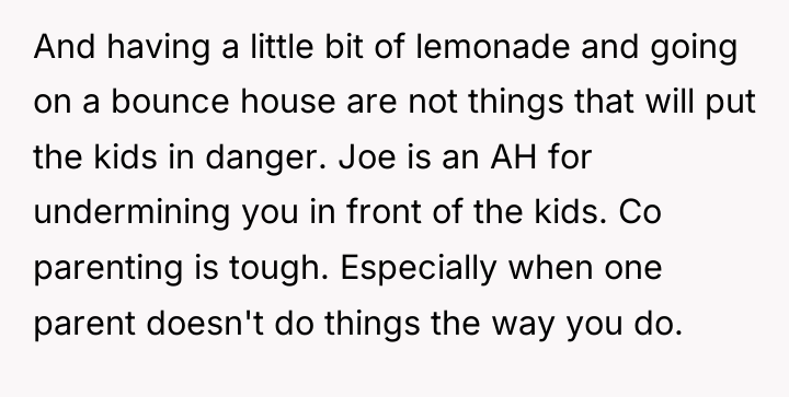 And having a little bit of lemonade and going on...