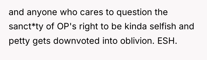 and anyone who cares to question the sanct*ty of OP's...