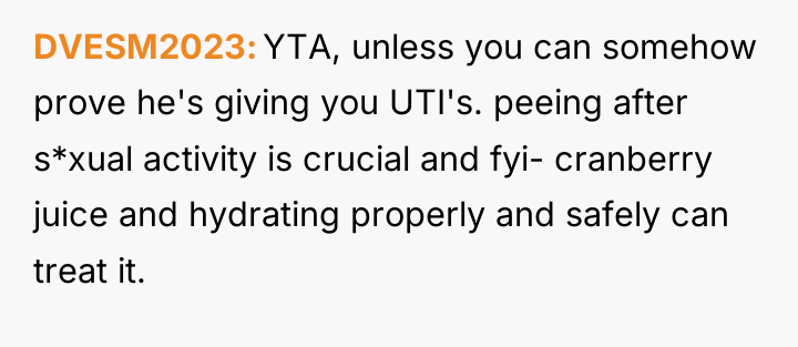 DVESM2023 YTA, unless you can somehow prove he's giving you...