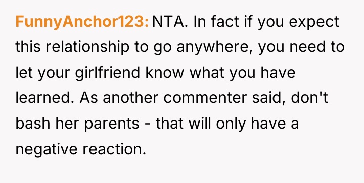 FunnyAnchor123 NTA. In fact if you expect this relationship to...
