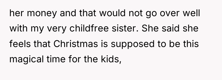 her money and that would not go over well with...