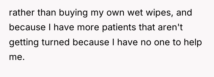 rather than buying my own wet wipes, and because I...