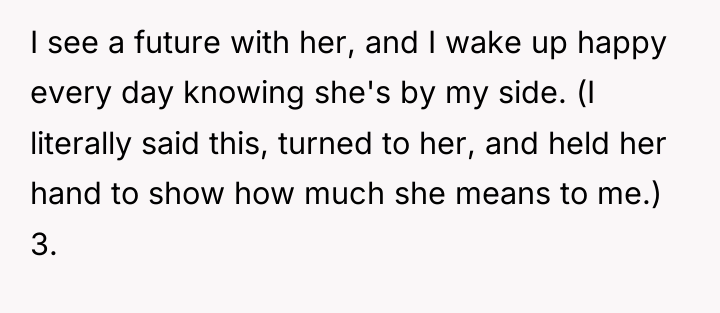 I see a future with her, and I wake up...