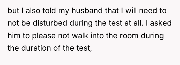 but I also told my husband that I will need...