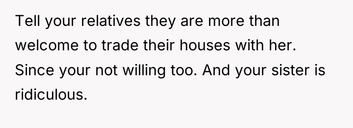 Tell your relatives they are more than welcome to trade...