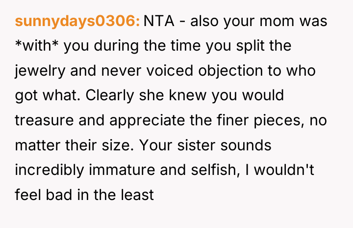 sunnydays0306 NTA - also your mom was *with* you during...