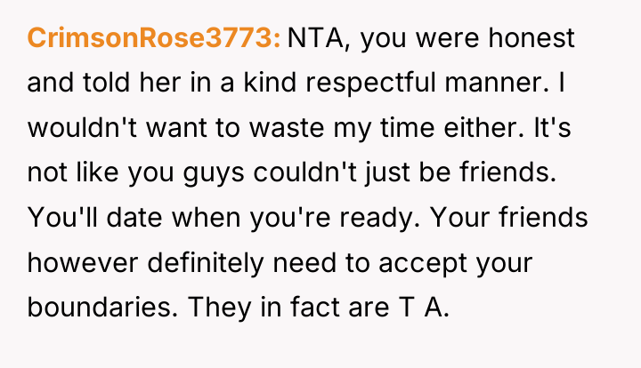 CrimsonRose3773 NTA, you were honest and told her in a...