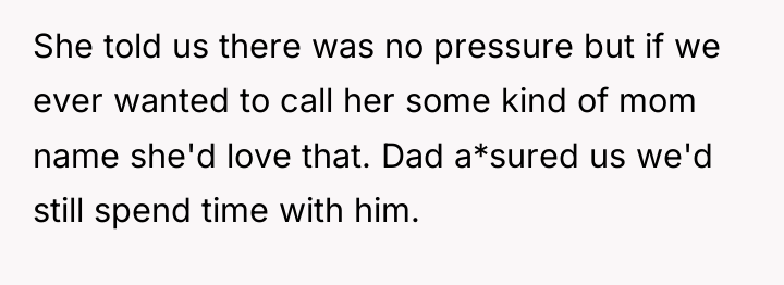 She told us there was no pressure but if we...