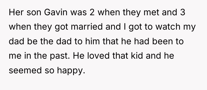 Her son Gavin was 2 when they met and 3...
