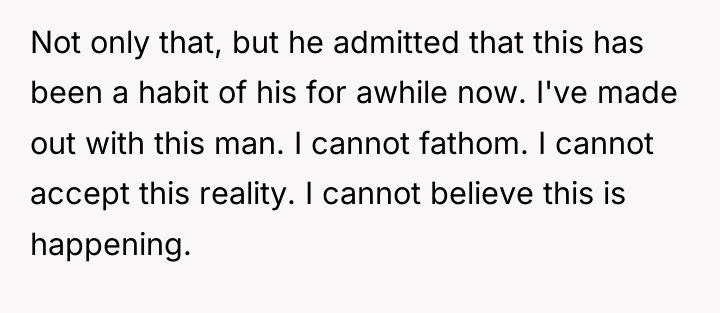 Not only that, but he admitted that this has been...