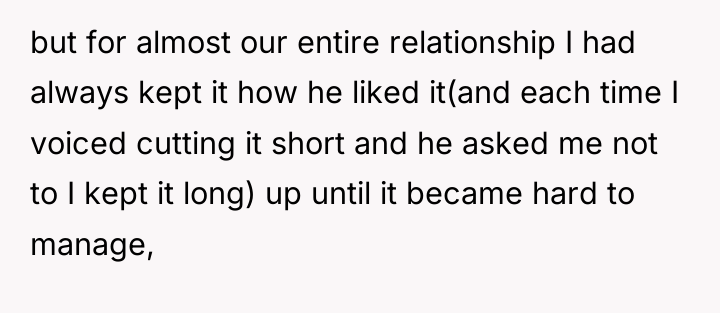 but for almost our entire relationship I had always kept...