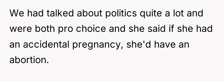 We had talked about politics quite a lot and were...