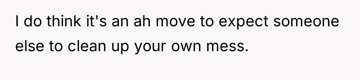 I do think it's an ah move to expect someone...